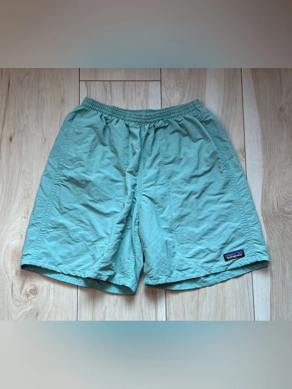 Patagonia Baggies Shorts Men’s Small Mint Green Lined Outdoor Hiking Swim trunks
